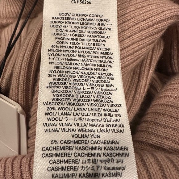 7 For All Mankind Mauve Ribbed “Touch of Cashmere” Sweater - L NWT MSRP: $218 - Picture 6 of 6